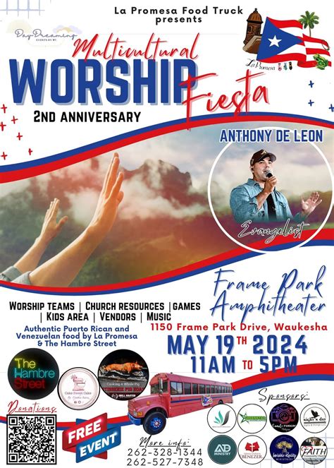 La Promesa Multicultural Worship Fiesta , Frame Park, Waukesha, 19 May ...