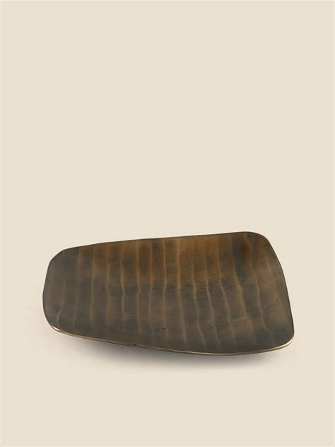 Lehar Ripple Platter | Wide Textured Metal Platter | Dhul Mitti