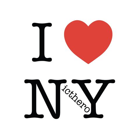 I Love New York in Black and White