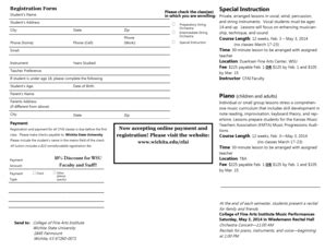 Fillable Online webs wichita Spring 2014 Registration Form - Wichita ...