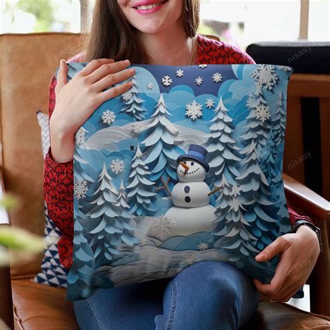 One gift whole family 3D snowflake with snowman home decor - nisasy