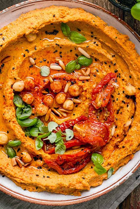 Sun Dried Tomato Hummus Recipe - Chefjar