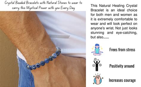Buy Crystal Heaven Certified Lapis Lazuli Bracelet For Women Men With ...