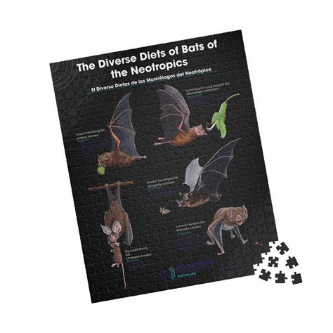 Diverse Diets of Neotropical Bats Puzzle (110, 252, 500, 1014-piece) – Bat Conservation ...