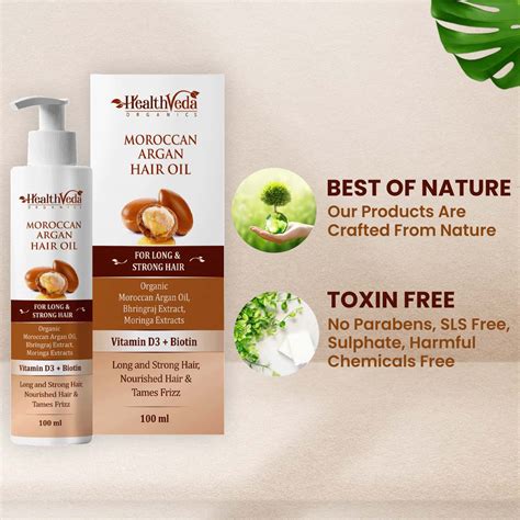 Buy HEALTH VEDA ORGANICS MOROCCAN ARGAN HAIR OIL FOR LONG, STRONG ...