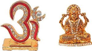 BEI Lord Shiva Symbol OM Sign Idol and Goddess lakshmi Decorative ...