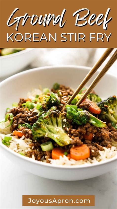 Korean Ground Beef Stir Fry (20 Minutes Only!) - Joyous Apron