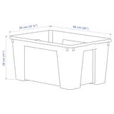 SAMLA box, transparent, 56x39x28 cm/45 l (22x15 ¼x11"/12 gallon) - IKEA