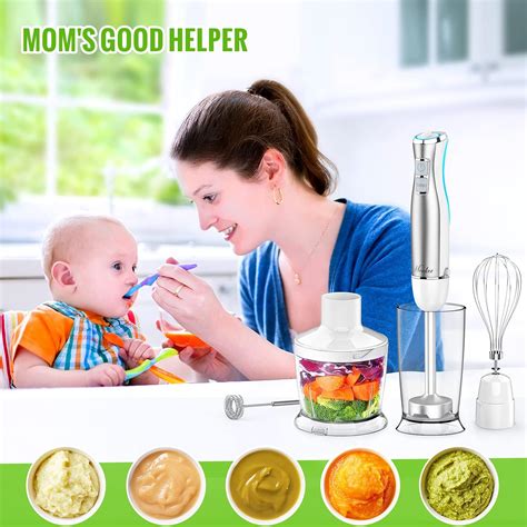 Buy Hand Blender, 5 in 1 Multi-Purpose Immersion Blender set, 1100 ...