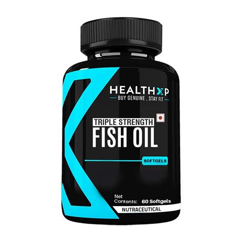 HealthXP Omega-3 Triple Strength For Men & Women, Enteric Coated Fish ...