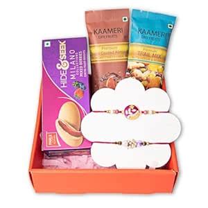 Kaameri Bazaar Rakhshabandhan Chocolate Biscuit Hamper Rakhi Gift for ...