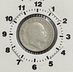 ANTIQUEWAY Extremely Rare Silver 1/4 Rupee 1906 with Die Rotation Error ...