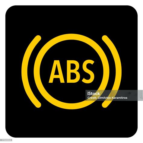 Anti Lock Brake System Warning Light Stock Illustration - Download ...