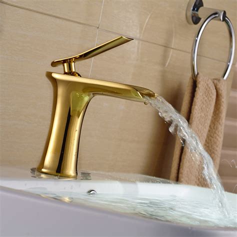 B Backline Brass Wash Basin Hot & Cold Basin Mixer Basin Tap Gold Colo