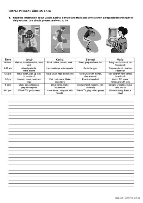 Image result for Present Simple Writing Practice