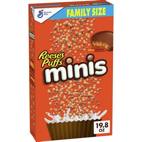 Reese's Puffs Minis Breakfast Cereal, Chocolate Peanut Butter Cereal ...