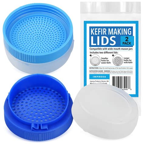 Buy [2 Sizes] Kefir Mason Jar Strainer Lids for Making Kefir With No ...