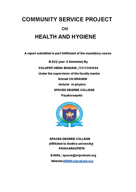 Copy of project of h&h - COMMUNITY SERVICE PROJECT ON HEALTH AND ...