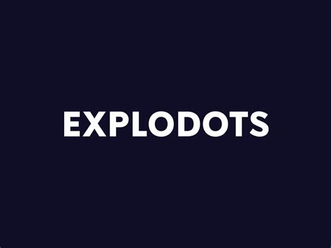 Explodots - Animated Typeface by Animography on Dribbble