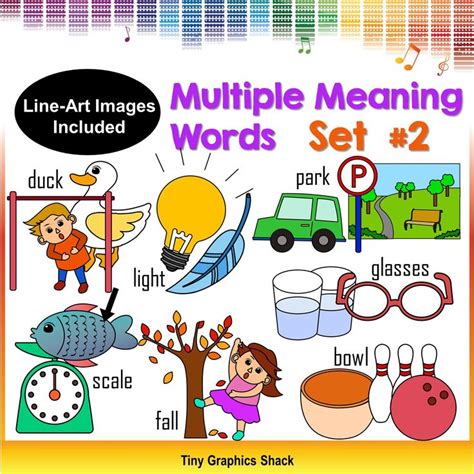 Multiple Meaning Words Clipart Set #2 (Homonyms) | Multiple ...