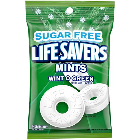 Life Savers Sugar Free Mints Wint O Green - 2.75-oz. Bag - All City Candy