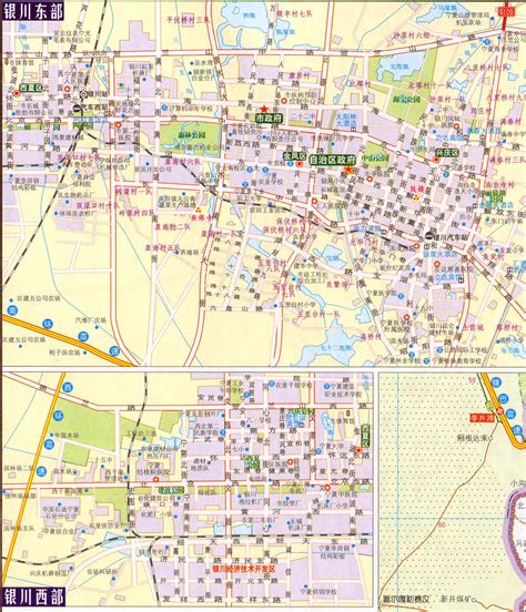 宁夏回族自治区银川市旅游地图 - 银川市地图 - 地理教师网