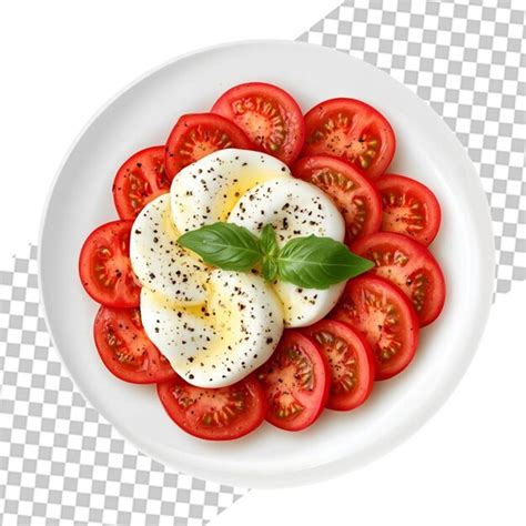 Tomato mozzarella and basil salad | Premium AI-generated PSD
