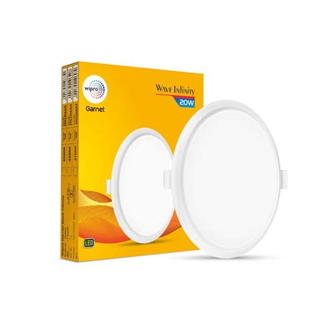 wipro Garnet 20W Round LED Wave Infinity Panel | Cool White Light ...