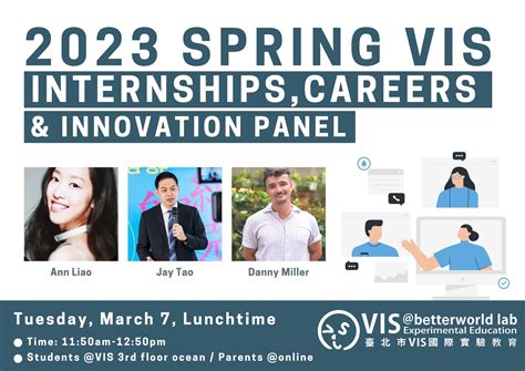 2023 Spring VIS Internships, Careers & Innovation Panel - VIS國際實驗教育