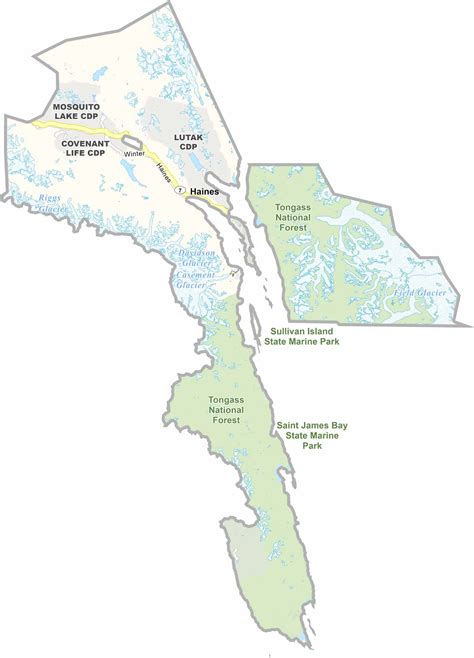 Haines Borough Map, Alaska - US County Maps