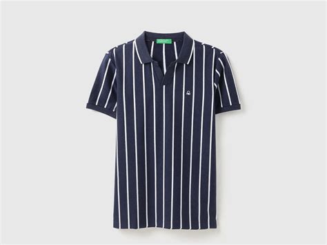 Men Regular Fit Johny Neck Striped T-Shirt – United Colors of Benetton ...