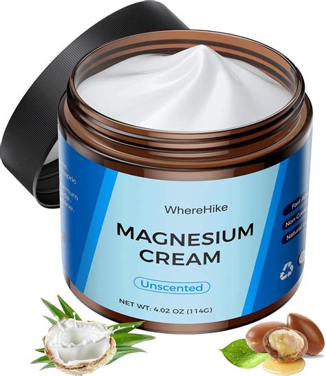 Amazon.com: WhereHike Topical Magnesium Cream for Leg Cramps and Sleep,Nighttime Magnesium ...