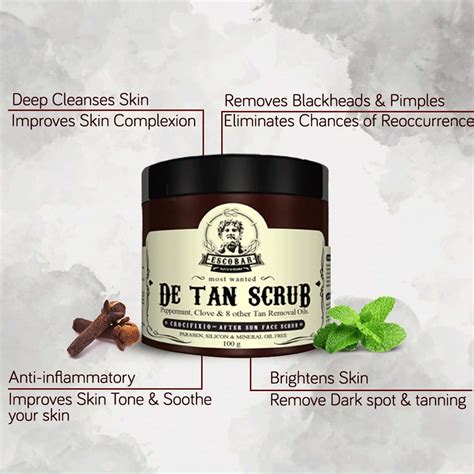 Buy ESCOBAR DE TAN FACE SCRUB & DE TAN CREAM FACE PACK FOR 200GM(PACK ...