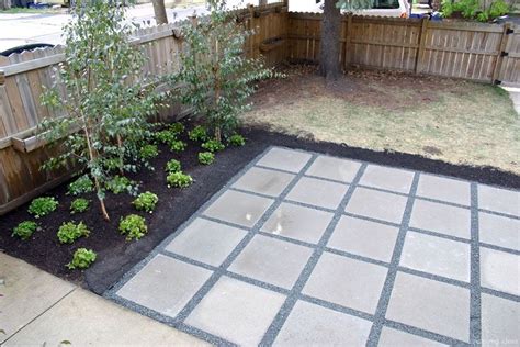 Patio With Large Poured Concrete Pavers at Laurice Carter blog