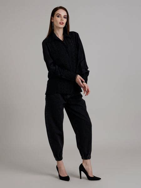 Black Silk Large Lace Shirt – STARCH The Label
