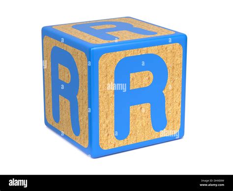 Letter R on Childrens Alphabet Block Stock Photo - Alamy
