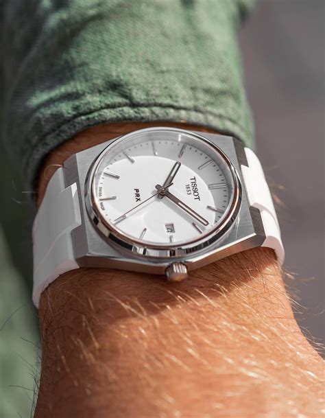 Rubber Strap For Tissot PRX - White watchaccessories | Watches for men ...