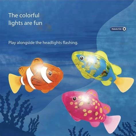 1pc Glowing Swimming Electric Sensing Toy Fish, Realistic Clownfish ...