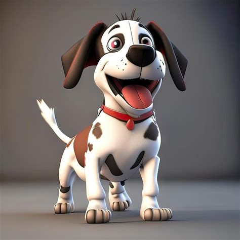 Funny black and white dog | Premium AI-generated image