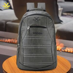 WROGN Casual Self Thread design Leatherette 38 L Laptop Backpack Olive ...