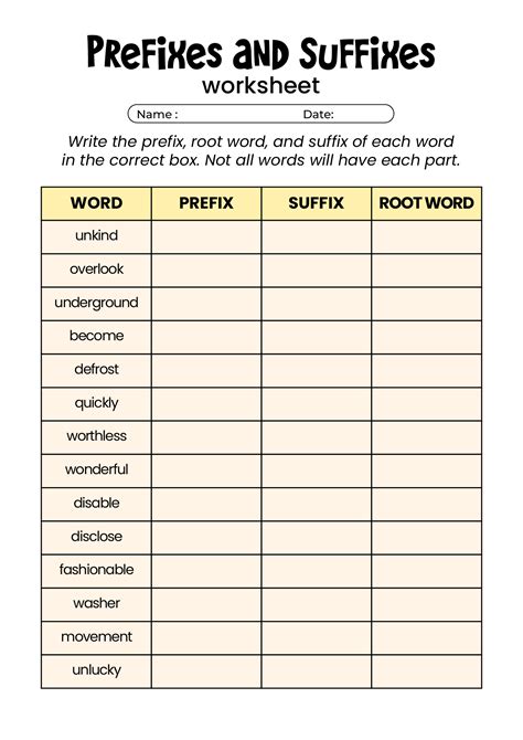 9 ROOT-WORDS Prefixes And Suffixes Worksheets - Free PDF at ...