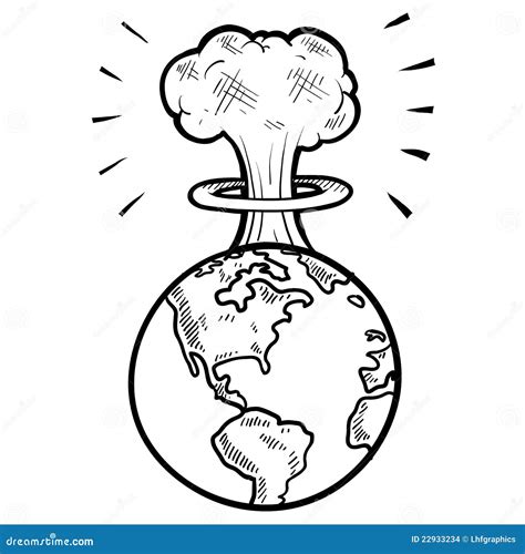 Mushroom Cloud Drawing