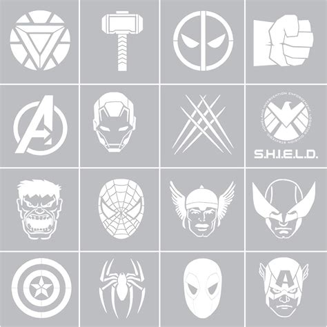 Buy Superhero Stencils Painting on Wood - 16 Pcs Painting Stencil ...