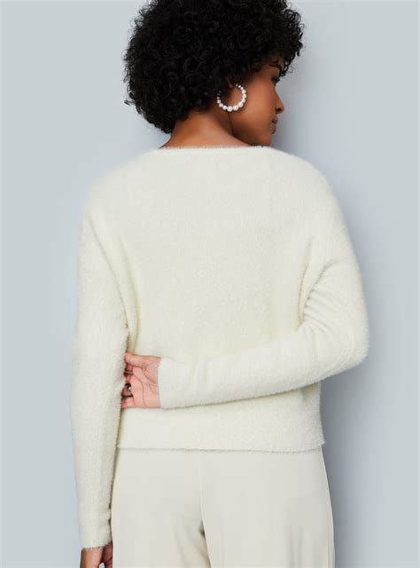 Buy Women Fur Cardigan with Pearl Button Online at just Rs. 1399.0 ...