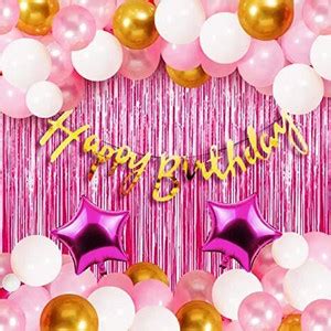 PARTY MIDLINKERZ Printed Happy Birthday Decoration kit Combo - 41 Pcs ...