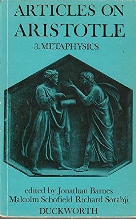 Buy Metaphysics (v. 3) (Articles on Aristotle) Book Online at Low ...