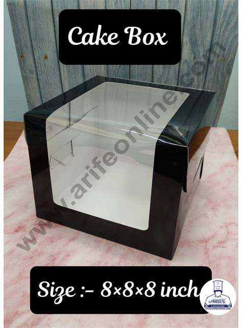 Cake Decor Cake Boxes Black Paper Boxes - 8x8x8 Inch Pack of 5 Pieces ...