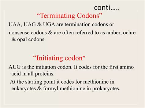 Genetic code ppt | PPTX