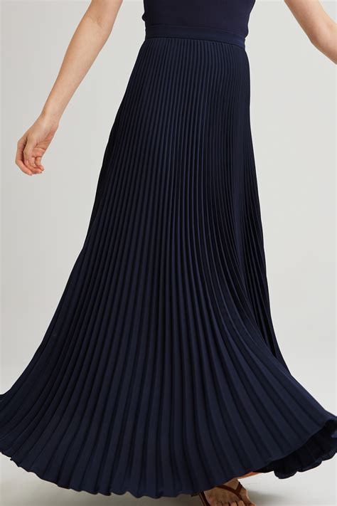 Sunray-Pleated Maxi Skirt - Our Second Nature