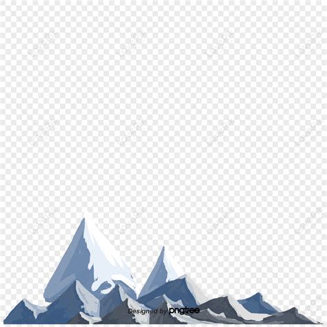Gambar Kartun Puncak Gunung Salju,pegunungan,musim,adegan PNG Unduh Gratis - Lovepik